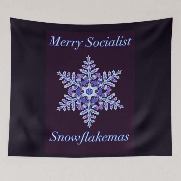 Item preview, Merry Socialist Snowflakemas designed and sold by TheArtOrchard.