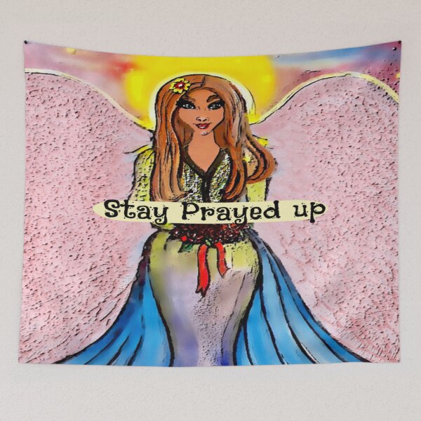 Item preview, Stay Prayed Up Angel Art designed and sold by gleefulme.