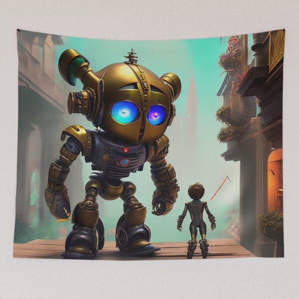 Item preview, Big Robot cyber, futurist, friend, cute, toy, iron, transformers designed and sold by Cyber Kids.
