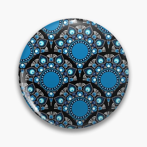 Item preview, Fireworks over the Blue Danube Dot Mandala Scale Pattern designed and sold by Triplicate Limited.