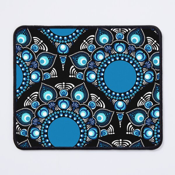 Item preview, Fireworks over the Blue Danube Dot Mandala Scale Pattern designed and sold by Triplicate Limited.