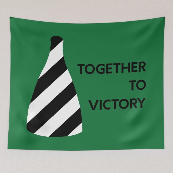 Item preview, "Together to Victory" Black and White Bottle Kiln original gift design designed and sold by StokeTees.