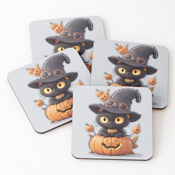 Item preview, Cute Black Cat Wearing Wizard Hat 2 designed and sold by NidADesign.