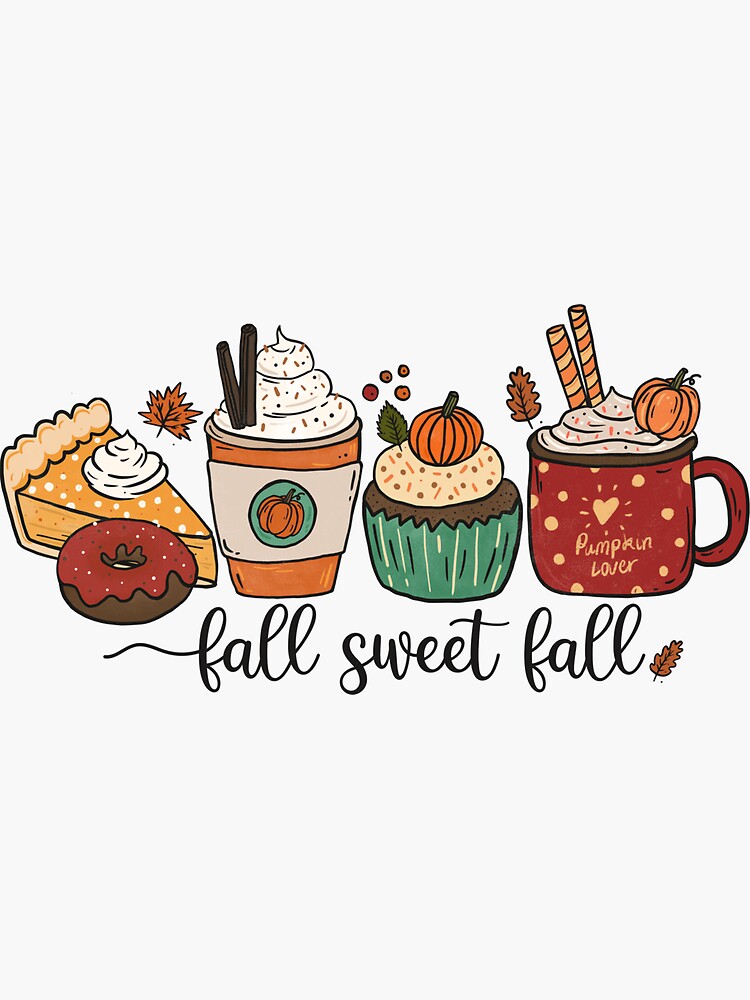 Fall Sweet Fall Autumn Design - Fall Sweet Fall - Sticker