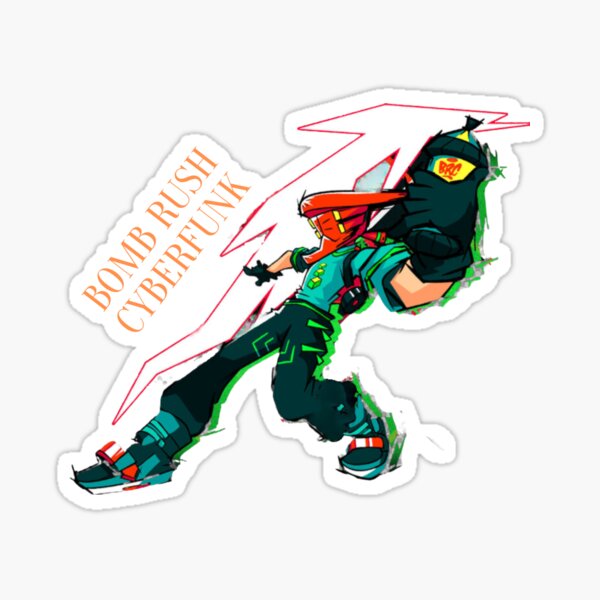 funny Bomb rush cyberfunk game Characters Kids Sticker