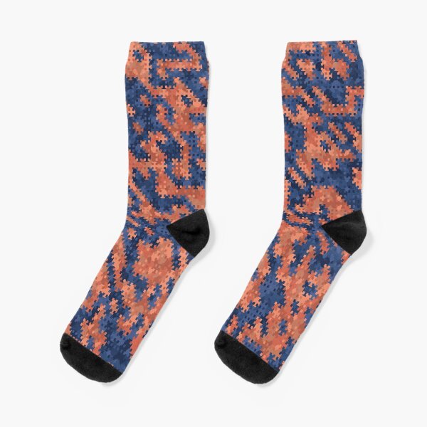 Camouflage Orange Socks for Sale