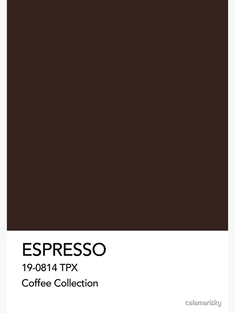 Espresso Pantone Colour Sticker for Sale by calamarisky