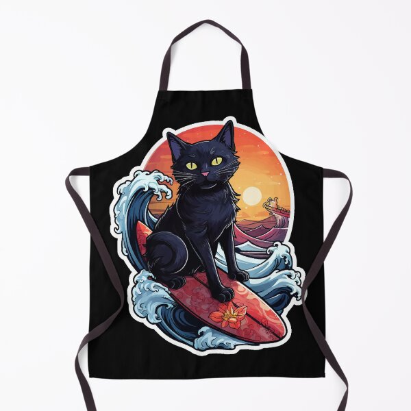 Item preview, Black Cat Surfer designed and sold by VelvetRoom.