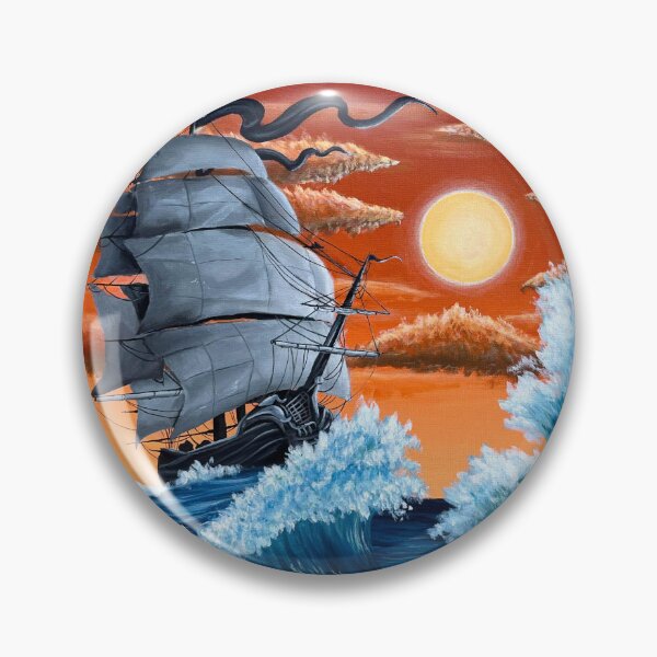 Item preview, Boat on Crashing Waves designed and sold by artbymaddyg.