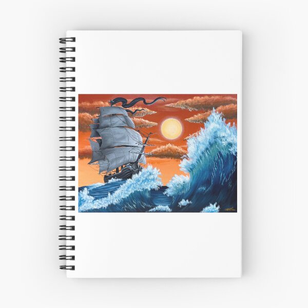 Item preview, Boat on Crashing Waves designed and sold by artbymaddyg.