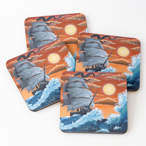 Item preview, Boat on Crashing Waves designed and sold by artbymaddyg.
