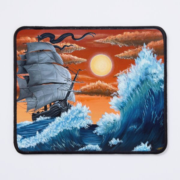 Item preview, Boat on Crashing Waves designed and sold by artbymaddyg.