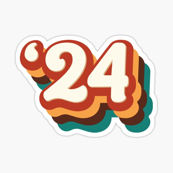 24 number Sticker for Sale by HanakiArt