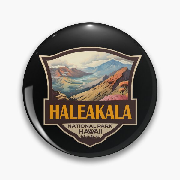 Item preview, Haleakala National Park Illustration Retro Badge designed and sold by KrisSidDesigns.