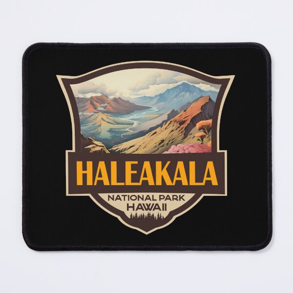 Item preview, Haleakala National Park Illustration Retro Badge designed and sold by KrisSidDesigns.