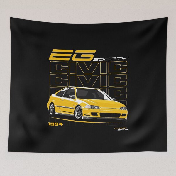 Item preview, Civic - EG Society Yellow designed and sold by kuyoart.