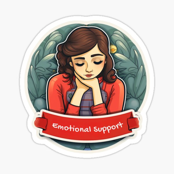 Emotional Support Coworker Sticker for Sale by raianelric