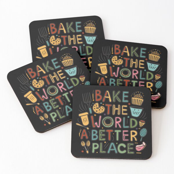 Item preview, Colorful 'Bake the World a Better Place' Design designed and sold by By Nayla.