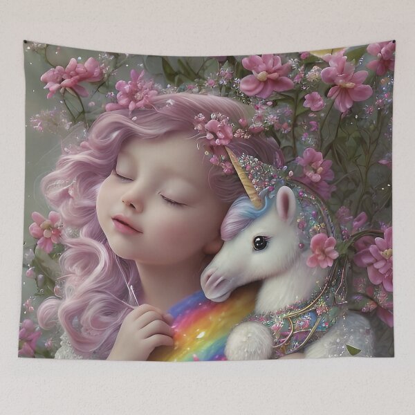 Item preview, Unicorn Pink dreams, fantasy, fable, horse, magic, glitter designed and sold by Cyber Kids.