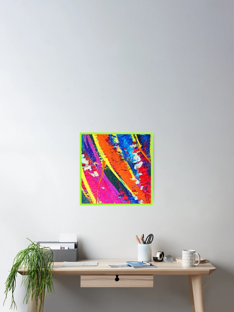 Thumbnail 2 of 3, Poster, Energizing Colorful Abstract Pattern designed and sold by Health And Fitness Posts e-Store.