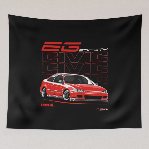 Item preview, Civic - EG Society Red designed and sold by kuyoart.
