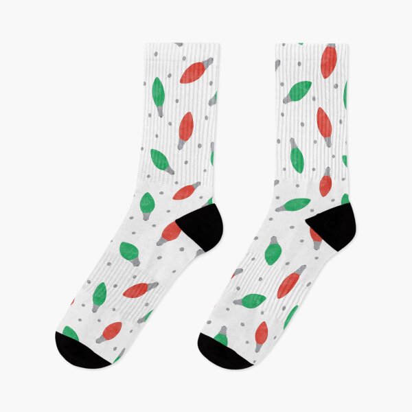Item preview, Christmas lights - green and red on white designed and sold by littlearrow.