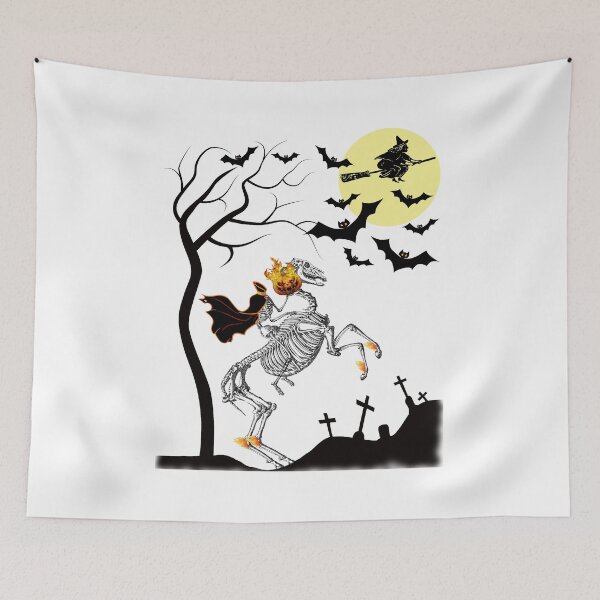 Item preview, Halloween Headless Horseman, Full Moon, Witch And Bats designed and sold by Oaks Creations.