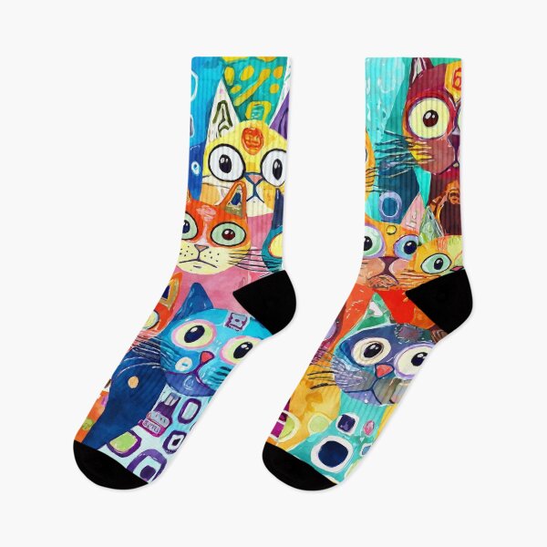 Item preview, Crowd of Quirky Cats designed and sold by Prawny.