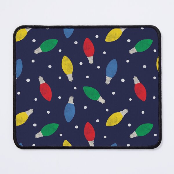 Item preview, Christmas lights - multi color on navy blue designed and sold by littlearrow.