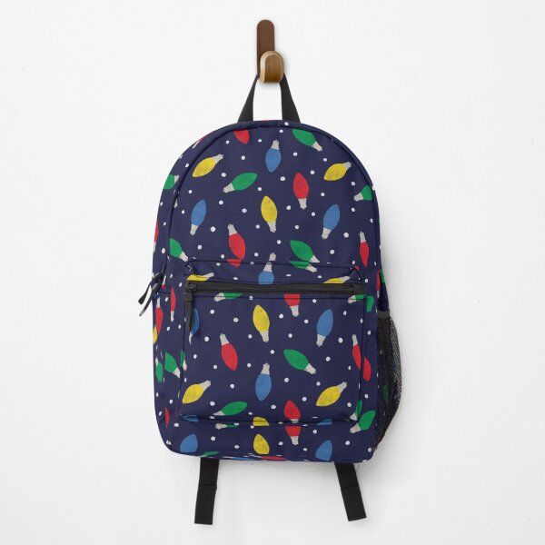 Item preview, Christmas lights - multi color on navy blue designed and sold by littlearrow.