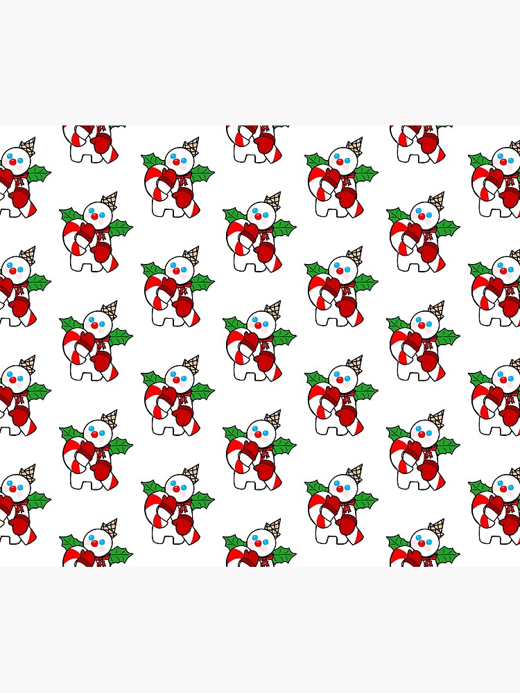 Thumbnail 5 of 5, Shower Curtain, Mr. Bingle with Candy Cane designed and sold by leilanilovesu.