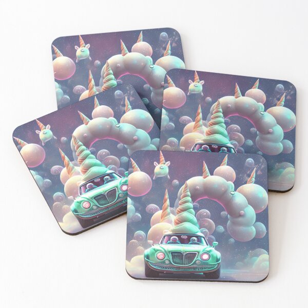 Item preview, Unicorn Car Pink dreams, fantasy, fable, horse, magic, glitter designed and sold by Cyber Kids.