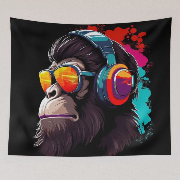 Item preview, Monkey Wearing Sunglasses designed and sold by Myra365Art.