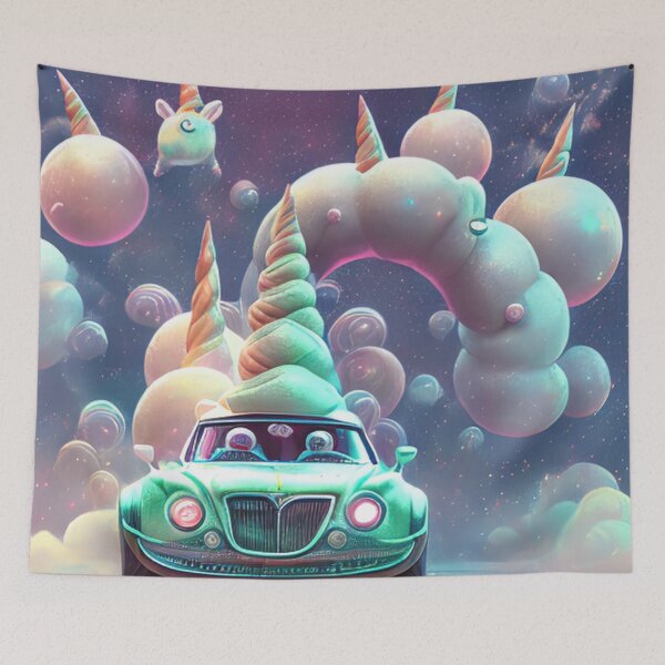 Item preview, Unicorn Car Pink dreams, fantasy, fable, horse, magic, glitter designed and sold by Cyber Kids.
