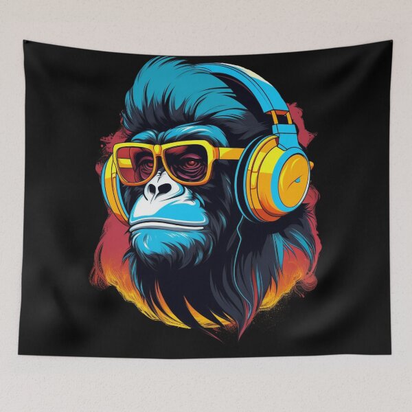 Item preview, Monkey Wearing Sunglasses designed and sold by Myra365Art.