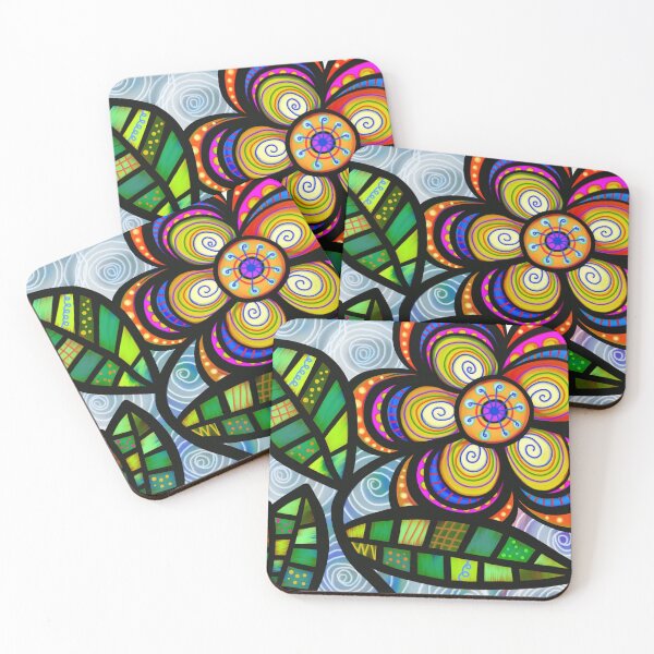 Item preview, Folk Art Flower designed and sold by tomorrowsart.