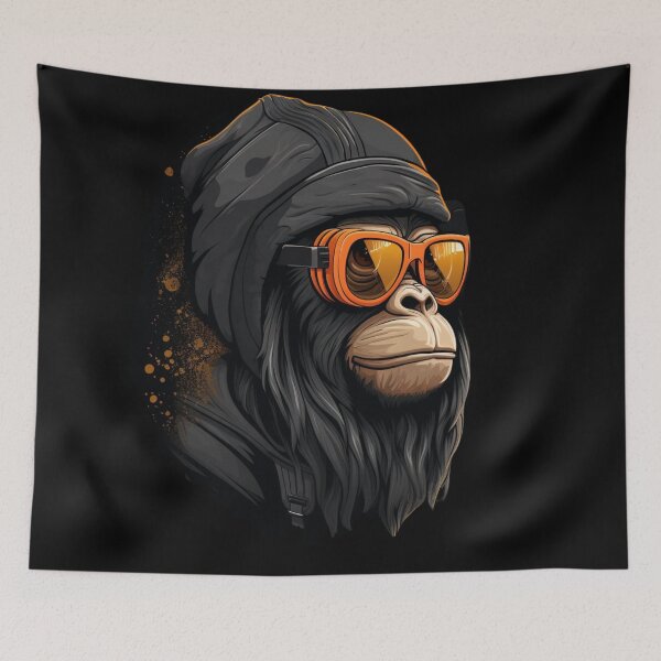 Item preview, Monkey Wearing Sunglasses designed and sold by Myra365Art.
