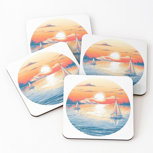 Item preview, Serene Seascape with Sailing Boats designed and sold by Win Hardy.