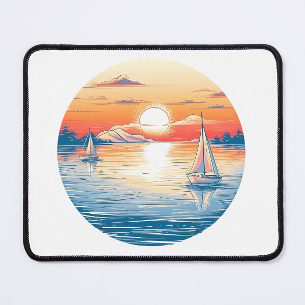 Item preview, Serene Seascape with Sailing Boats designed and sold by Win Hardy.
