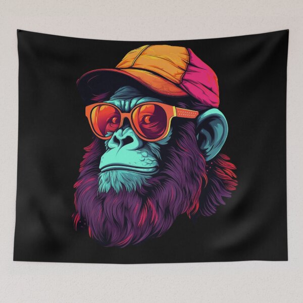 Item preview,  Monkey Wearing Sunglasses designed and sold by Myra365Art.
