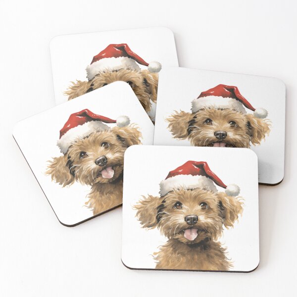 Item preview, Cavapoo Christmas pup, Santa hat designed and sold by CreativeDecorCo.