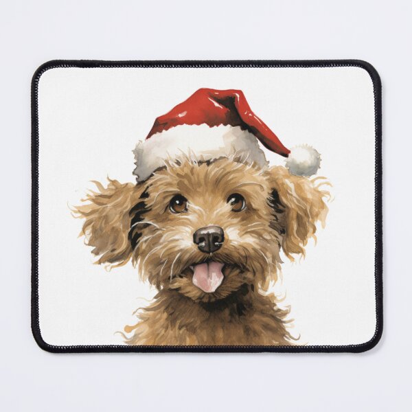 Item preview, Cavapoo Christmas pup, Santa hat designed and sold by CreativeDecorCo.