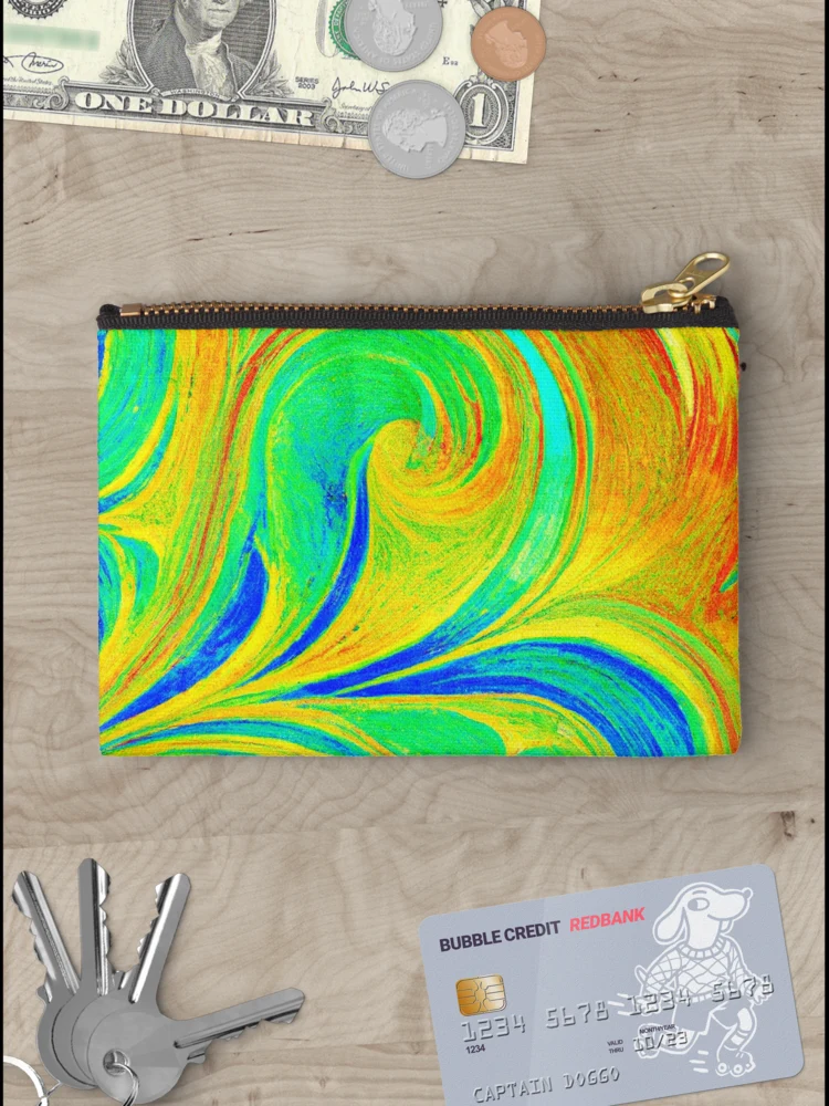 Thumbnail 3 of 4, Zipper Pouch, Expressive Colorful Abstract Pattern designed and sold by Health And Fitness Posts e-Store.
