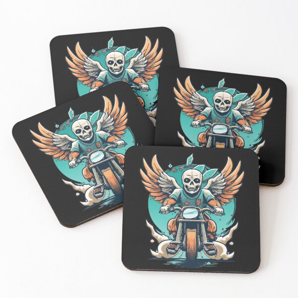 Item preview, Skeleton riding a motorcycle designed and sold by TrendyPalette.