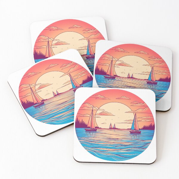Item preview, Serene Seascape with Sailing Boats designed and sold by Win Hardy.