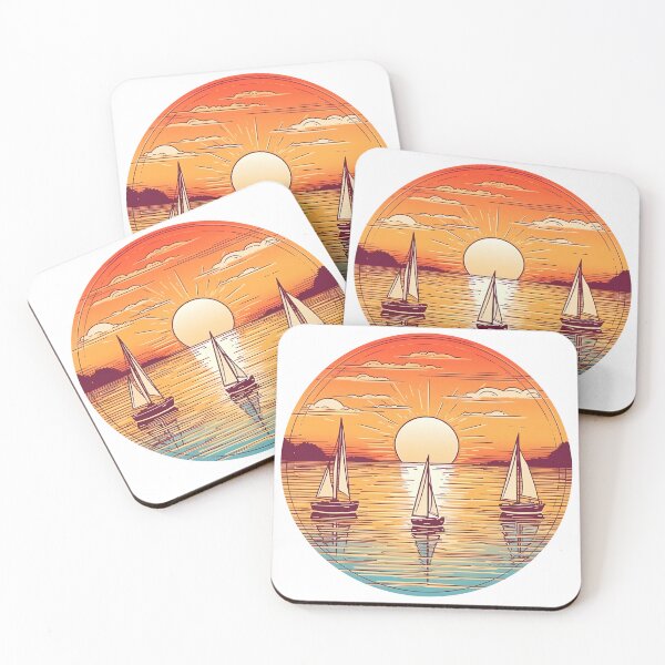 Item preview, Serene Seascape with Sailing Boats designed and sold by Win Hardy.