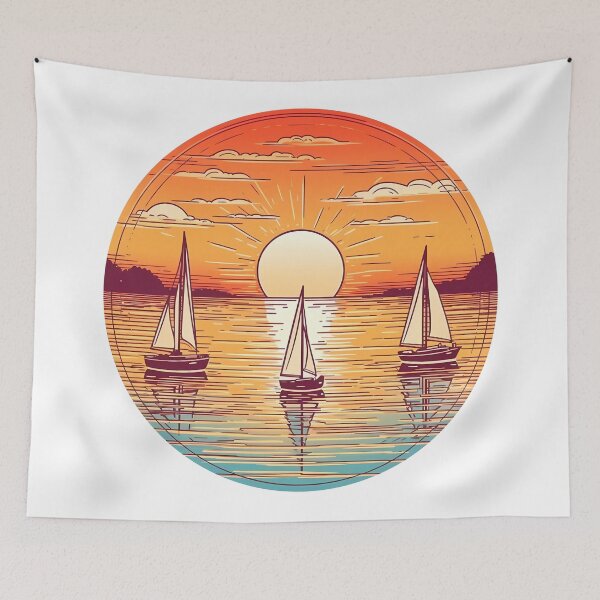 Item preview, Serene Seascape with Sailing Boats designed and sold by Win Hardy.