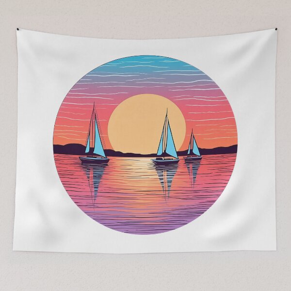 Item preview, Serene Seascape with Sailing Boats designed and sold by Win Hardy.