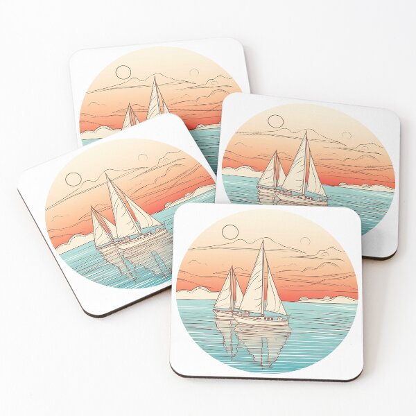 Item preview, Serene Seascape with Sailing Boats designed and sold by Win Hardy.