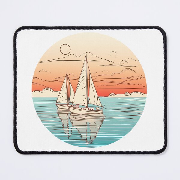 Item preview, Serene Seascape with Sailing Boats designed and sold by Win Hardy.